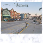 Carte Postale Rue Wisconsin Village de Pewaukee Wisconsin