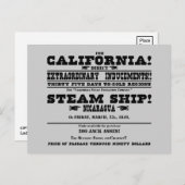 Carte Postale Ruée vers l'or en Californie (Devant / Derrière)