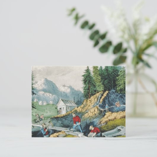 Carte Postale Ruée vers l'or en Californie (Debout devant)