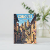 Carte Postale Ruelle à Conques France (Debout devant)