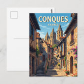 Carte Postale Ruelle à Conques France (Devant / Derrière)
