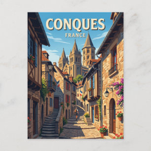 Carte Postale Ruelle à Conques France