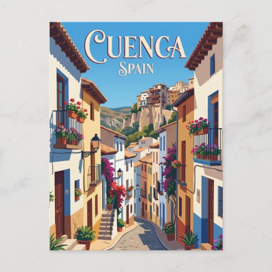 Carte Postale Ruelle à Cuenca Espagne (Devant)