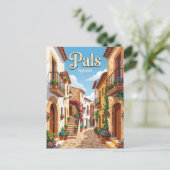 Carte Postale Ruelle à Pals Espagne (Debout devant)