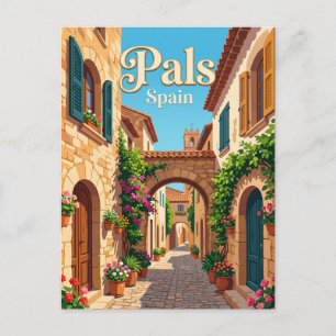 Carte Postale Ruelle à Pals Espagne