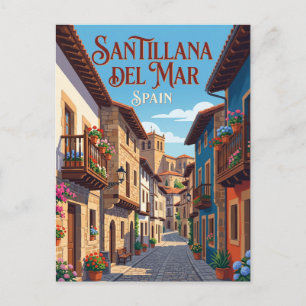 Carte Postale Ruelle à Santillana del Mar Espagne