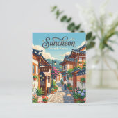 Carte Postale Ruelle de Suncheon Corée du Sud (Debout devant)
