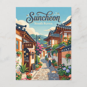 Carte Postale Ruelle de Suncheon Corée du Sud