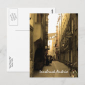 Carte Postale Ruelle européenne typique (Devant / Derrière)