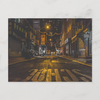 Carte Postale Ruelles de Chinatown à New York la nuit