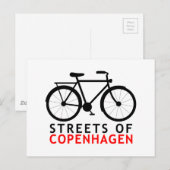 Carte Postale Rues de Copenhague (Devant / Derrière)