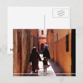 Carte Postale Rues de la Médina, Marrakech Maroc (Devant / Derrière)