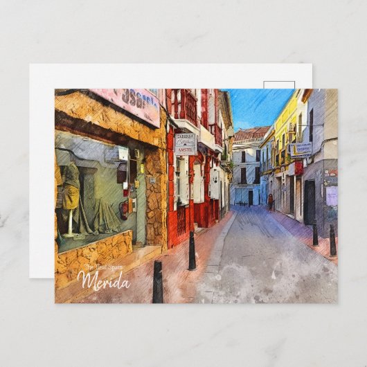 Carte Postale Rues de Mérida (Devant / Derrière)