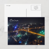 Carte Postale rues de nuit du Caire (Devant / Derrière)