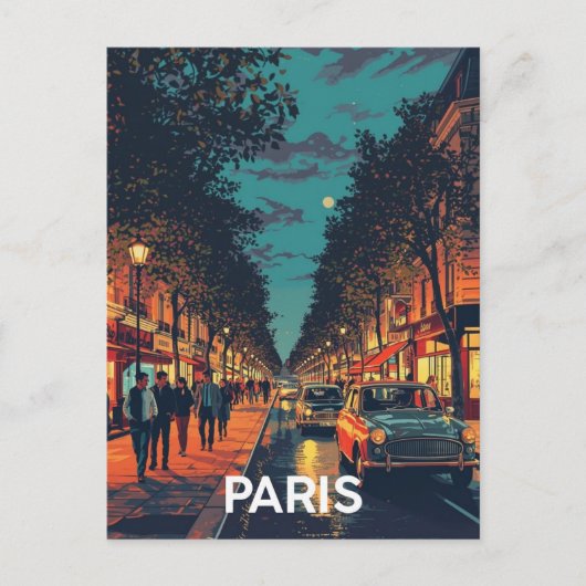 Carte Postale Rues de Paris (Devant)