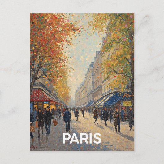 Carte Postale Rues de Paris (Devant)