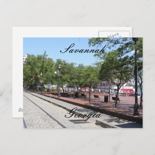 Carte Postale Rues de Savannah (Devant / Derrière)