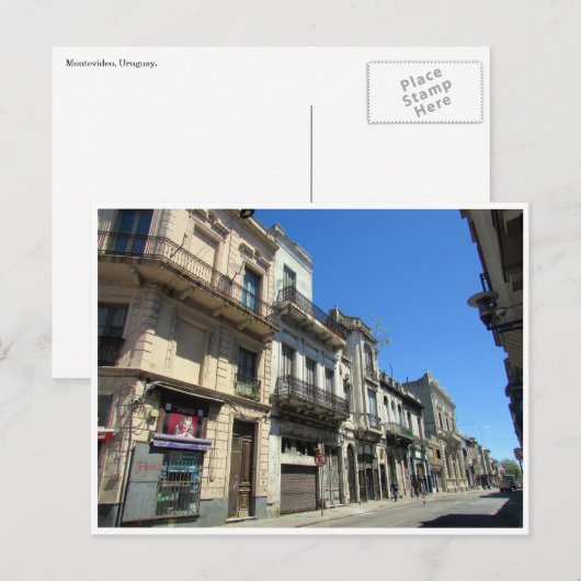 Carte Postale rues montevideo (Devant / Derrière)