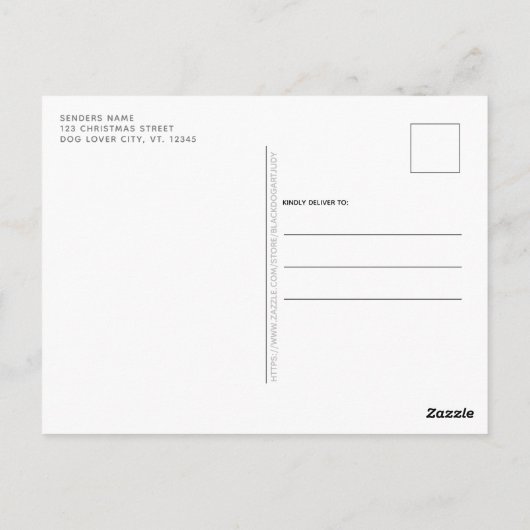 Carte Postale Ruff Année en revue Fundy Labrador Retriever Chien (Dos)