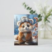 Carte Postale Rufus - Un adorable panda rouge (Debout devant)