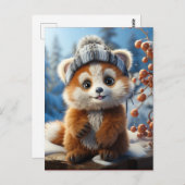 Carte Postale Rufus - Un adorable panda rouge (Devant / Derrière)