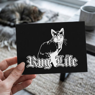 Carte Postale Rug Life - Gangsta Cat