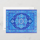 Carte Postale RUG PERSIEN - Bleu (Devant / Derrière)