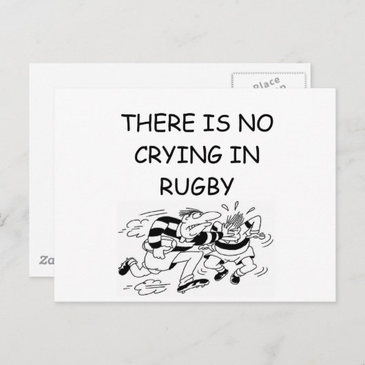CARTE POSTALE RUGBY (Devant / Derrière)