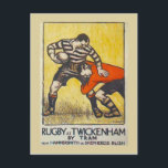 Carte Postale Rugby à Twickenham en tramway de Hammersmith<br><div class="desc">Rugby à Twickenham en tramway de Hammersmith et Shepherds Bush,  affiche de voyage Vintage de Londres</div>