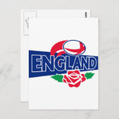 Carte Postale rugby ball anglais rose anglais (Devant / Derrière)