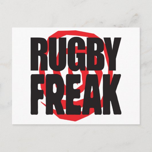 Carte Postale Rugby Freak (Devant)