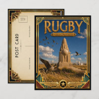 Rugby North Dakota Art Déco Vintage Âge d'Or