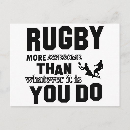 Carte Postale rugby plus génial (Devant)