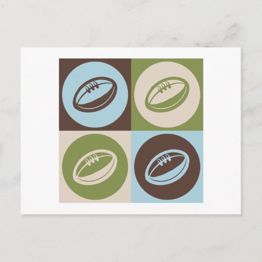 Carte Postale Rugby Pop Art (Devant)