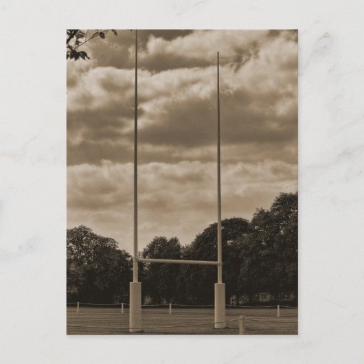 Carte Postale Rugby post but à l'école de rugby (Devant)