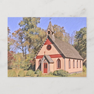 Carte Postale Rugby TN Christ Church aquarelle peinture