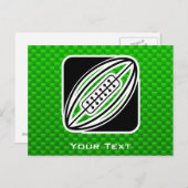 Carte Postale Rugby vert (Devant / Derrière)