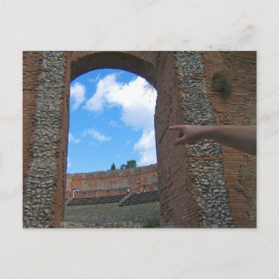 Carte Postale Ruines antiques Taormina, Sicile