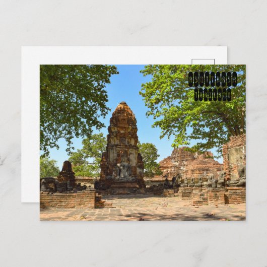 Carte Postale Ruines d'Ayutthaya (Devant / Derrière)