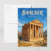 Carte Postale Ruines de Baalbek Liban (Devant / Derrière)