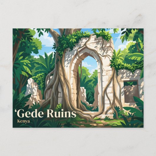 Carte Postale Ruines de Gede Kenya (Devant)
