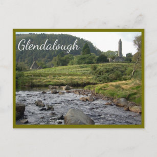 Carte Postale Ruines de Glendalough avec texte