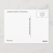 Carte Postale Ruines de Jamestown (Dos)