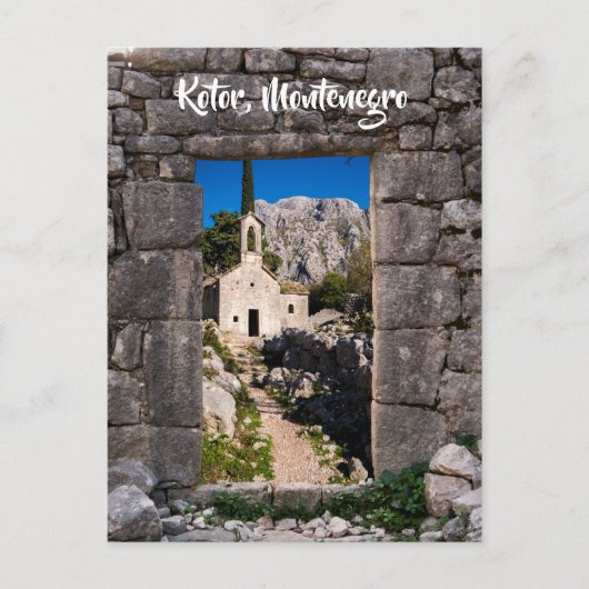 Carte Postale Ruines de Kotor, Monténégro (Devant)