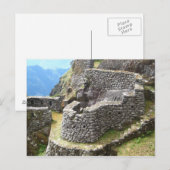 Carte Postale Ruines de traînée d'Inca (Devant / Derrière)