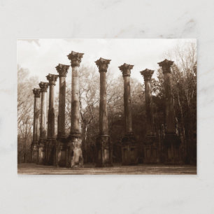Carte Postale Ruines de Windsor du Mississippi - Ton cuivre sépi