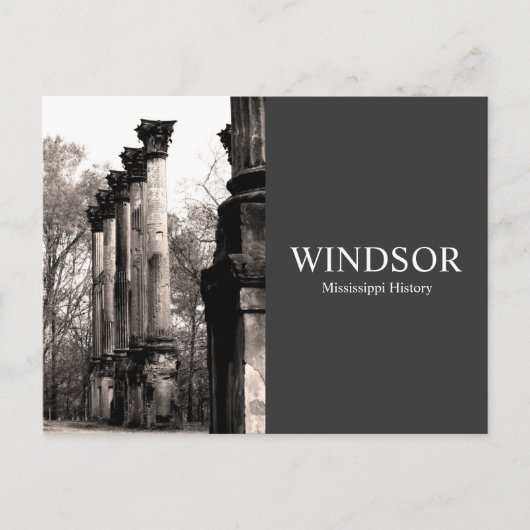 Carte Postale Ruines de Windsor - Histoire du Mississippi (Devant)