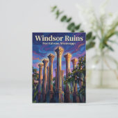 Carte Postale Ruines de Windsor Mississippi (Debout devant)