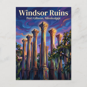 Carte Postale Ruines de Windsor Mississippi