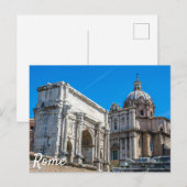 Carte Postale Ruines du Forum Romain à Rome, Italie (Devant / Derrière)